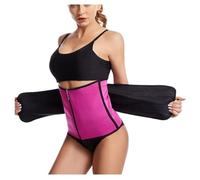 WHSY127 Support Belt Back Shapewear Compression Invisible Body Shaper Waist Cincher Trainer Corset Tummy Support(Pink,3XL) Beautiful