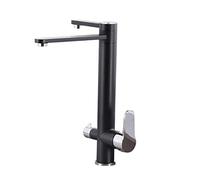 WHSY127 Three-Way Kitchen Faucet with Rotatable, Brass Finish for Home & Commercial Use Beautiful