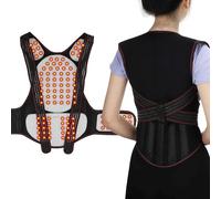 WHSY127 Tourmaline Self Support,Magnets Pain Relief Heating Therapy Vest Shoulder Lumbar Corrector Brace Back (Color Black, Size : Medium) Beautiful
