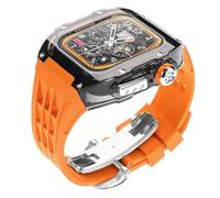 WHSY127 Ultra Case Fluoro Rubber Watch Band For IWatch Series 4 SE 44mm Strap, Premium & Transparent Beautiful