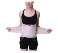WHSY127 Waist Lower Brace Double Pull Back Support Belt Breathable Corrector Adjustable Support(Pink,L) Beautiful