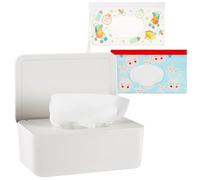 Whthteey - Dispensador de toallitas a prueba de polvo, fácil de abrir y cerrar, funda de plástico para niños y niñas