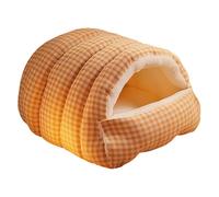 Whtkoph Accesorios para Mascotas: Caseta para Perros, Cojín Extraíble, Multifuncional, Lavable, Hecha de Algodón PP, Regalo Ideal, Cómoda Y Acogedora para Mas, Orange White M