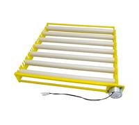 Whtkoph Bandeja para Huevos Plástica Giratoria Automática Accesorios Tubo Ajustable Función Calentadora Adecuada para Avicultura de Pollos, 7 Tubos