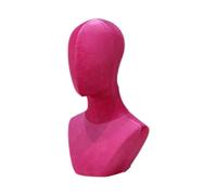 Whtkoph Cabeza de Maniquí, Busto, Hombros, Maniquí, Modelo de Exhibición, Maniquí Profesional para Exhibición de Joyería en Boutiques Y Centros Comerciales, Rosa Roja