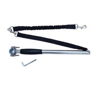 Whtkoph Correa para Bicicleta para Perro Accesorio Soporte Abrazadera con Eje de Acero Inoxidable y Elástico Amortiguador Pinza Metálica Duradera con