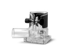 Whtkoph Cubierta Antipolvo para Router Protector Base de Recorte Tapa de Polvo PC Grueso Alta Resistencia con Guía de Dos, Cubierta De Aspiración Negra A Prueba De Golpes, Extra Gruesa con Engranaje
