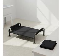 Whtkoph de Cama Elevada para Mascotas Mueble Animal Estructura Metálica Cubierta Transpirable Lavable Adecuada para Gatos y Perros Espacios Interiores, Verde, Mediano 70 49 20