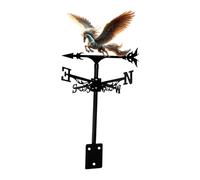 Whtkoph Veleta metálica en forma de caballo, indicador de dirección del viento para techos, ideal para decorar granjas, jardines y casas de campo, multicolor, estilo B