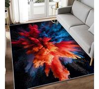 WHUOEUCO Alfombra para Salón Arte con Salpicaduras de Pintura 80x150cm Alfombras Lavable Moderna Comedor Cocina Habitación, Alfombra Pelo Corto Fácil de Cuidar, Alfombra Grande