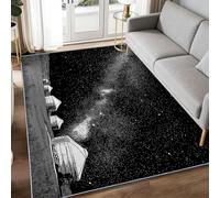 WHUOEUCO Alfombra para Salón Cabaña del Cielo Estrellado de la Pradera 180x240cm Alfombras Lavable Moderna Comedor Cocina Habitación, Alfombra Pelo Corto Fácil de Cuidar, Alfombra Grande