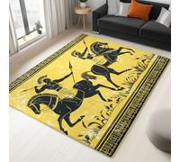 WHUOEUCO Alfombras de Salón 140x200cm Gladiador A Caballo De La Antigua Grecia Alfombra Impresión 3D Moderno, Suave Pelo Corto Lavable, para Dormitorio, Comedor, Salon, Decoración del Hogar