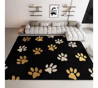 WHUOEUCO Alfombras de Salón Huellas De Patas De Perro Marrones 60x120cm Alfombra Impresión 3D Moderno, Suave Pelo Corto Lavable, para Dormitorio, Comedor, Salon, Decoración del Hogar