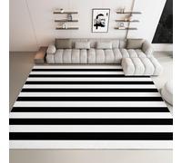 WHUOEUCO Alfombras de Salón Rayas Blancas Y Negras 120x180cm Alfombra Impresión 3D Moderno, Suave Pelo Corto Lavable, para Dormitorio, Comedor, Salon, Decoración del Hogar