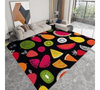 WHUOEUCO Alfombras grandes para sala de estar, rompecabezas de frutas coloridas, 120 x 180 cm, lavable, antideslizante, alfombra suave de pelo corto para dormitorio, comedor, guardería y oficina