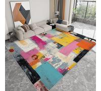 WHUOEUCO Alfombras Salón Graffiti De Rompecabezas Colorido 140x200cm Alfombra Pelo Corto Lavable, Alfombra Antideslizante Impresión 3D para Dormitorio, Comedor, Pasillo, Interiores