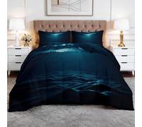 WHUOEUCO Edredón 4 Estaciones Cama 150 220x240 cm Océano Azul Profundo Fondo Marino Edredón Relleno Nórdico Microfibra Suave Transpirable, para Adultos y Niños con 2 Fundas de Almohada 50x75cm