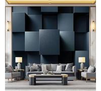 WHUOEUCO Papel Pintado 3D Geometría 3D Cubo 350x256 cm Fotomurales Tejido No Tejido Papel Tapiz Grande Murales Fotográfico Moderno Decoración de Paredes