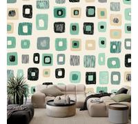 WHUOEUCO Papel Pintado Murales Geometría Abstracta Del Cubo 200x140 cm Murales Papel Tapiz Efecto 3D, Para Comedor, Salón, Dormitorio, Fondo De Tv Pared Fotomurales Decoración