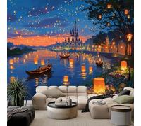 WHUOEUCO Papel Pintado Murales Linterna De Barco Lacustre 500x280 cm Murales Papel Tapiz Efecto 3D, Para Comedor, Salón, Dormitorio, Fondo De Tv Pared Fotomurales Decoración