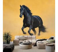 WHUOEUCO Papel Pintado No Tejido Animales Caballos Galopando 400x280 cm Papel de Pared Fotomural Panorámico 3D, Decoración Interior Moderno Para Salón Dormitorio Habitación Niño