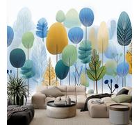 WHUOEUCO Papel Pintado Panorámico Árbol Del Bosque Abstracto 350x256 cm Fotomurales Artes 3D Papel Tapiz Tejido No Tejido, para Salón Dormitorio Murales Decoración Pared De Tv