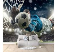 WHUOEUCO Papel Pintado Panorámico Portero De Fútbol 400x280 cm Fotomurales Artes 3D Papel Tapiz Tejido No Tejido, para Salón Dormitorio Murales Decoración Pared De Tv