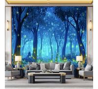 WHUOEUCO Papel Pintado Pared 3D Luciérnagas Del Bosque Fantasía 500x280 cm Papel Tapiz Fotomurale 3D Dormitorio Salón Tv Fondo Pared Decora Murales Moderno