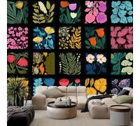 WHUOEUCO Papel Tapiz Fotográfico 3D Rompecabezas De Plantas Flores 350x256 cm Papel Pintado Panorámico, Murales Decoración Pared Moderna para Cuarto de Niño, Salón, Oficina