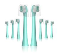 Whuppsi Cabezales de repuesto compatibles con el cepillo de dientes eléctrico Colgate Hum Smart, paquete de 8, verde, también apto para la serie de cepillos de dientes de batería 360 Sonic