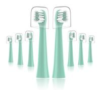 Whuppsi Colgate - Cabezales para cepillo de dientes eléctrico, 8 unidades | Para Hum 360 y mangos totales, cerdas suaves y ultrafinas, cerdas DuPont redondeadas en el extremo, selladas y empaquetadas