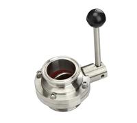 WHVAVFQI Válvula de Triple Manguito Sanitaria de Acero Inoxidable SS304 de 3" y 76 mm