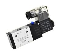 WHVAVFQI Válvula Solenoide neumática 3v210-08 3 vías 2 Posiciones Control eléctrico Aire Gas magnético dc12v 24v ac220v 110v Bobina voltios 1/4quot 1 Uds(with 8mm Fittings,AC 110V)