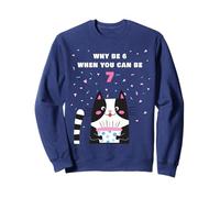 Why Be 6 When You Can Be 7 - Girls Birthday Cartoon Cat Sudadera