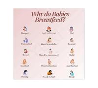 Why Breastfeed Poster Informative Guide on Nursing Benefits Canvas Wall Art for Nursery or Lactation Consultant Office Decor(Framed,12x18inch(30x45cm))