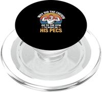 Why Did The Chicken Go To The Gym To Work His Pecs -- PopSockets PopGrip para MagSafe