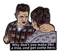Why Don't You Make Like a Tree and Get Outta Here Biff Tannen Back to The Future Marty McFly Doc Brown Delorean Classic Retro 80s Movie - Pin esmaltado de 1.3 pulgadas Pinstant, 1.3 Inches wide,