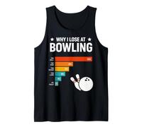 Why I Lose at Bowling Lover Retro Funny Bowler Men Women Camiseta sin Mangas