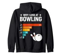 Why I Lose at Bowling Lover Retro Funny Bowler Men Women Sudadera con Capucha