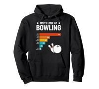 Why I Lose at Bowling Lover Retro Funny Bowler Men Women Sudadera con Capucha