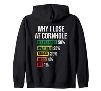 Why I Lose At Cornhole Funny Cornhole Player Saying Sudadera con Capucha