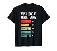 Why I Lose At Table Tennis Sport Player Ping Pong Camiseta