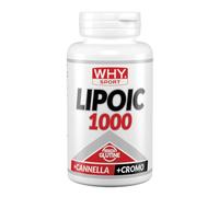 WHY SPORT LIPOIC 1000 - Ácido Alfa Lipoico en Alta Dosificación 1000 mg - Complemento Alimenticio con Canela y Cromo - 60 Comprimidos