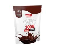 WHY SPORT WPC 100% WHEY - Proteína Whey - Proteína en polvo para la masa muscular - Sin gluten - Sabor chocolate negro - 1 kg