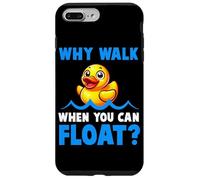 Why Walk Whe You Can Float - Juguete de baño para amantes del pato de goma para niños Carcasa para iPhone 7 Plus/8 Plus