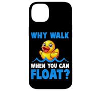 Why Walk Whe You Can Float - Juguete de baño para amantes del pato de goma para niños Carcasa para iPhone 14 Plus