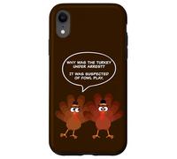 Why Was The Turkey Under Arrest? Funny Thanksgiving Dad Joke Carcasa para iPhone XR