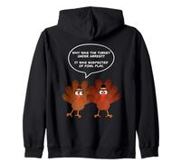 Why Was The Turkey Under Arrest? Funny Thanksgiving Dad Joke Sudadera con Capucha