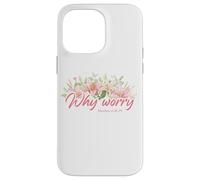 Why Worry - Matthew 6:28-29 Women & Girls Christian Lilies Carcasa para iPhone 14 Pro MAX