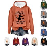 Why Yes Actually I Can Drive A Stick - Sudadera de Halloween para mujer, sudaderas con capucha de bruja aterradora, tallas grandes, disfraces de Halloween, camisetas de manga larga, sin botones